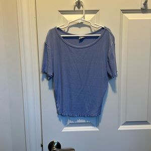 tilly’s small light blue crop top